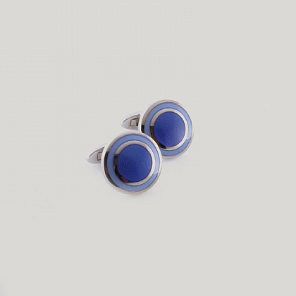 Blue Tonal Enamel Cufflink