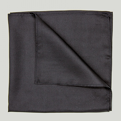 Black Plain Silk Handkerchief