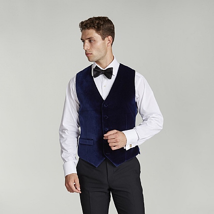 Blue Velvet Waistcoat