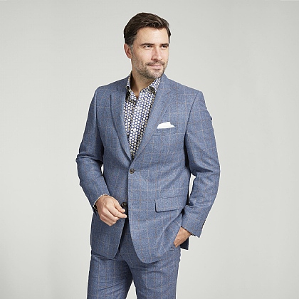 Blue and Brown Check Jacket