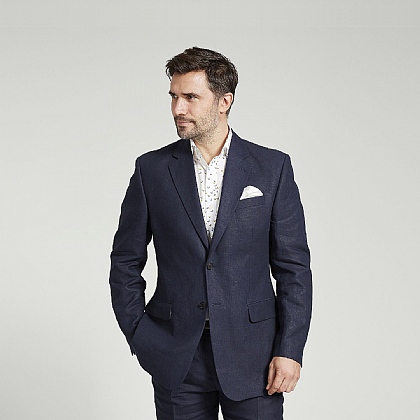 Navy Linen Jacket