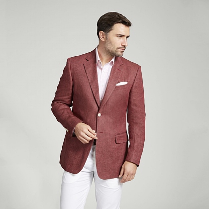 Bordeaux Linen Twill Jacket