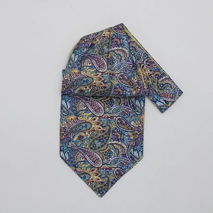 Blue St Clements Silk Cravat