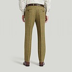 パンツ marka wool slacks olive Men's Trousers Olive Green Wool Blend Tweed Casual Formal